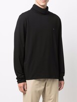 Thumbnail for your product : Tommy Hilfiger logo-embroidered roll-neck T-shirt