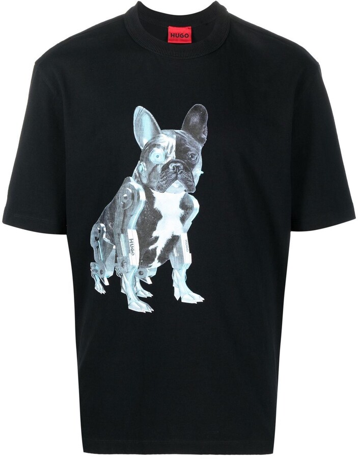 HUGO BOSS dog print T-shirt - ShopStyle