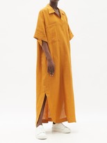 Thumbnail for your product : Raey Patch-pocket Linen Smock Dress - Bronze