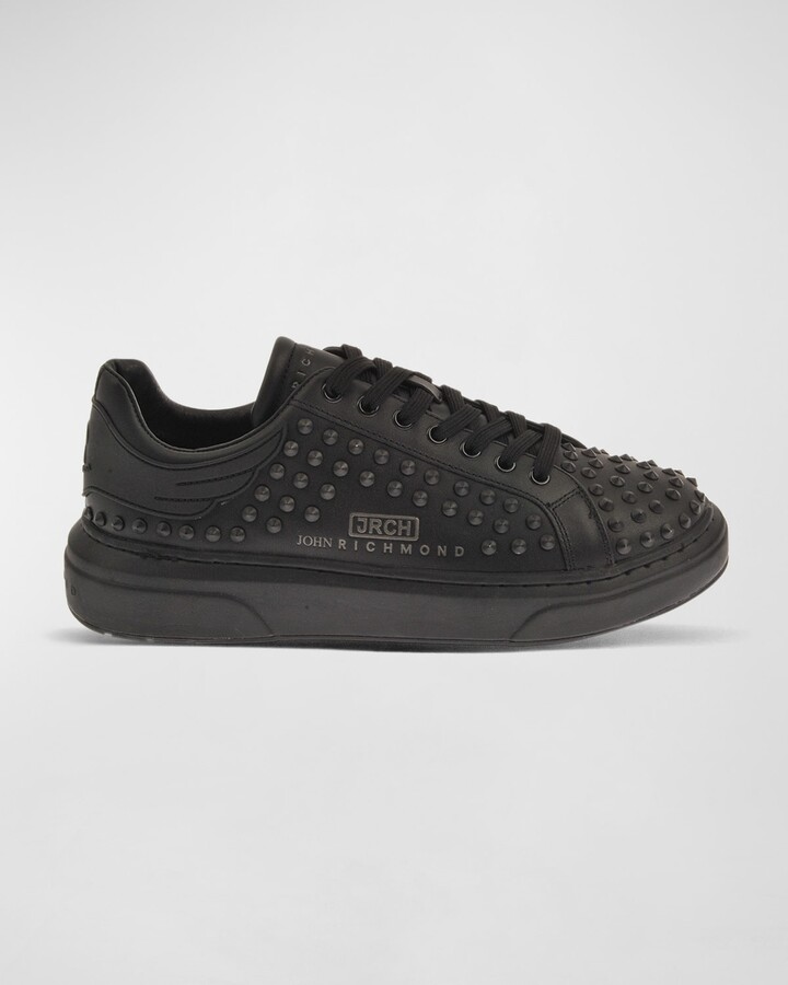 John Men's Allover Tonal Studded Low-Top Sneakers - ShopStyle