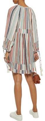 Love Sam Lacie Striped Canvas Mini Dress