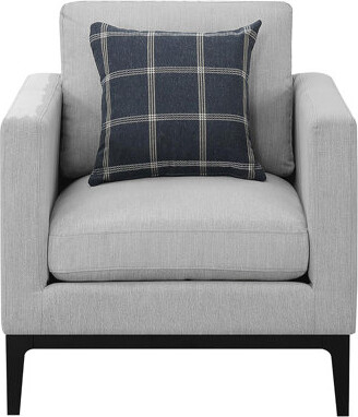 Latitude Run Light Grey Cushion Back Chair