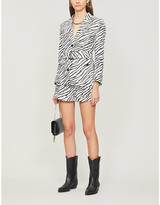 Thumbnail for your product : The Kooples Zebra-print linen safari jacket