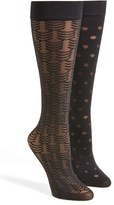 Thumbnail for your product : Pretty Polly 'Wave & Spot' Knee High Socks (2-Pack)