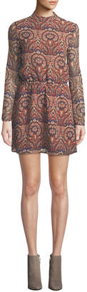 Cupcakes And Cashmere Malory Printed Tie-Back Short Dress
