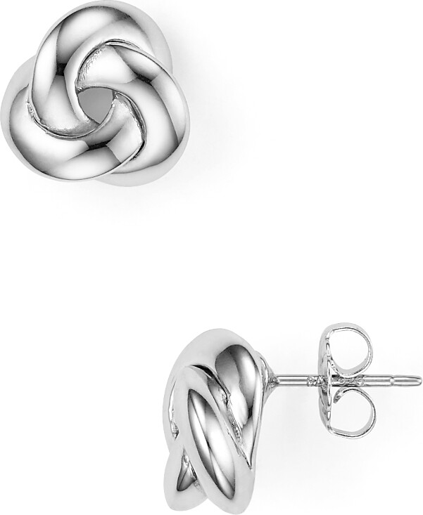 Aqua Bloomingdale's Fine Collection Small Knot Stud Earrings