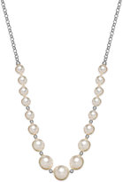 Thumbnail for your product : Majorica Sterling Silver Organic Man-Made White Pearl Frontal Necklace