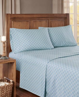 True North by Sleep Philosophy Novelty Printed Cotton Flannel 4-Pc. Sheet Set, Full Bedding