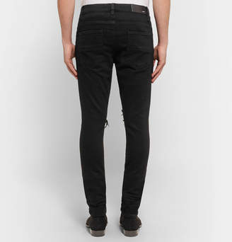 Amiri Thrasher Skinny-Fit Distressed Stretch-Denim Jeans