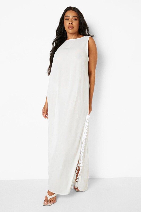 white split maxi dress