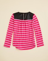 Thumbnail for your product : Aqua Girls' Pleather Stripe Top - Sizes 4-6X