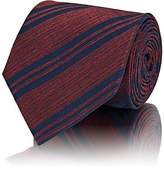 Thumbnail for your product : Barneys New York Men's Striped Silk Shantung Necktie - Red