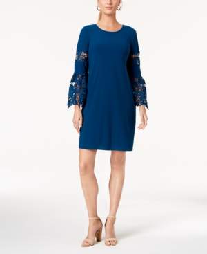 Alfani Petite Lace-Sleeve Dress, Created for Macy's