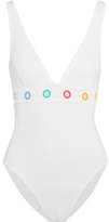 Thumbnail for your product : Karla Colletto Prisma Mesh-trimmed Swimsuit - White