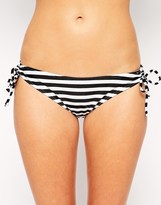 Thumbnail for your product : ASOS Mix & Match Stripe Loopside Bikini Bottom
