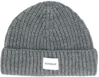Dondup logo patch knitted beanie