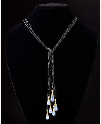Scott Kay lariat" 18k Over Silver & Spinel & Chalcedony Lariat Necklace.
