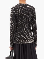 Thumbnail for your product : Proenza Schouler Tiger-print Long-sleeved Cotton T-shirt - Black White