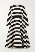 Thumbnail for your product : Emilia Wickstead Cruz Striped Satin Dress - Black