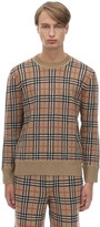 Thumbnail for your product : Burberry Check Merino Wool Knit Sweater