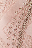 Thumbnail for your product : Herve Leger Stud-embellished bandage dress