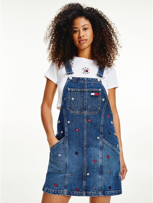 Tommy Hilfiger Recycled Timeless Tommy Embroidered Overall Dress -  ShopStyle Women's Fashion