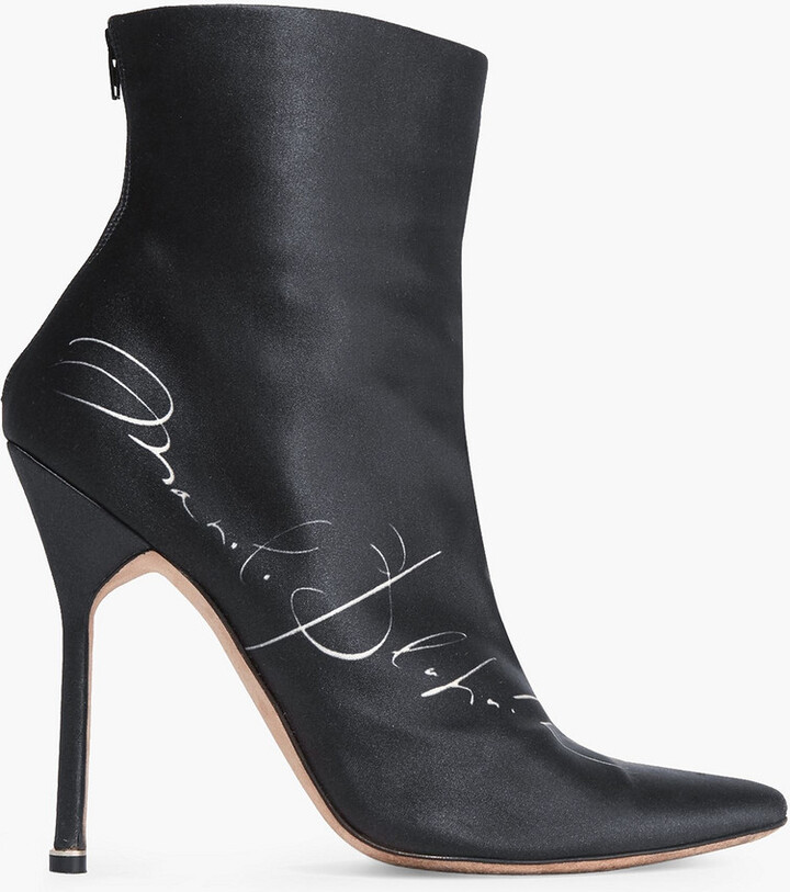 Vetements Printed satin ankle boots