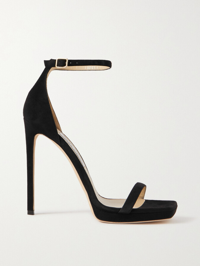 Jimmy Choo - Alva 120 Suede Sandals - Black