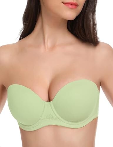 WingsLove Women¡¯s Strapless Bra Full Coverage Underwire Multiway Plus Size  Contour Comfort Bra Green - ShopStyle