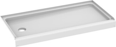 Vetta Acrylic Shower Base, 60" X 32" X 3.5" Rectangular Shower Base In White, Single
