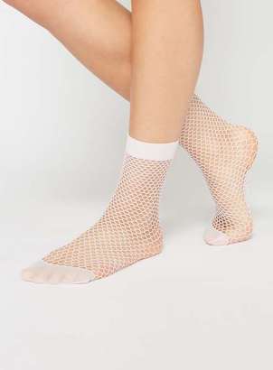 Miss Selfridge Lilac fishnet socks