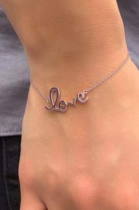 Sterling Forever 14K Rose Gold Vermeil Love Script Bracelet