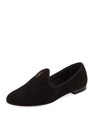 Giuseppe Zanotti Men's Suede Loafer with Signature G-Logo