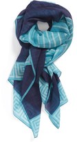 Thumbnail for your product : Jonathan Adler 'Topiary' Oblong Cotton & Silk Scarf