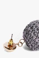 Thumbnail for your product : boohoo Eva Knitted Statement Earrings