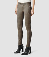 Thumbnail for your product : AllSaints Colmer Leather Trousers