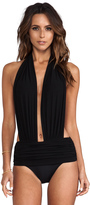 Thumbnail for your product : Norma Kamali Low Rise Halter One Piece