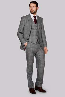 Savoy Taylors Guild Regular Fit Black and White Check Jacket