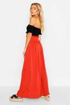 Thumbnail for your product : boohoo Shirred Waist Side Split Maxi Skirt