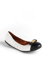 Thumbnail for your product : Marc by Marc Jacobs Cap-Toe Leather Ballet Flats