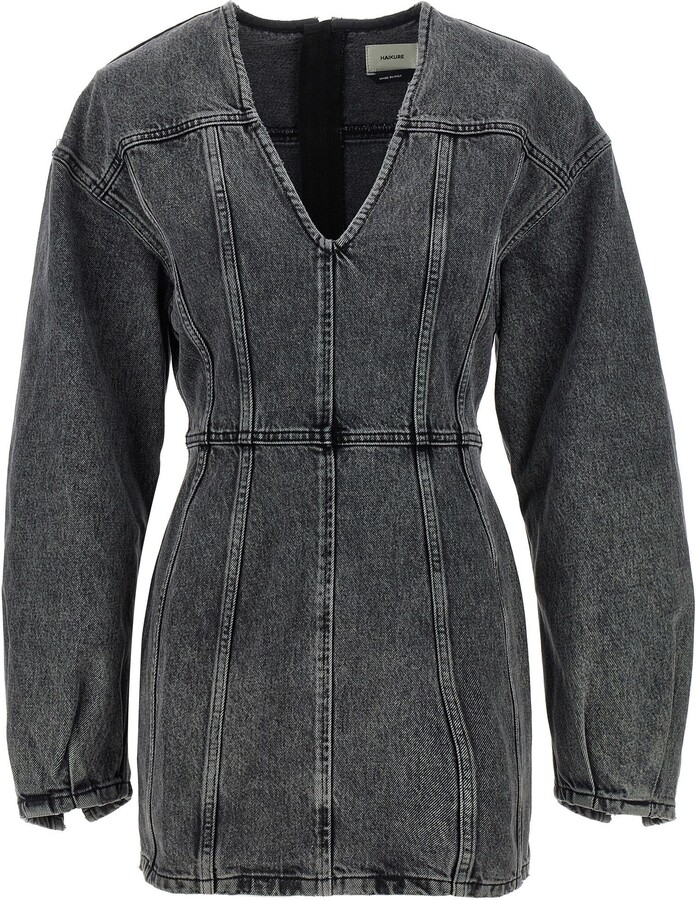 Haikure Denim Dress Dresses Gray