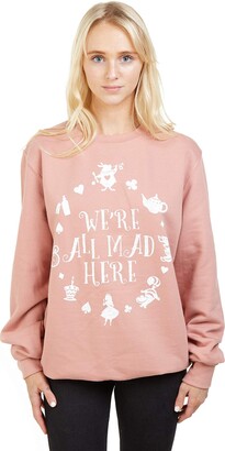 Disney Women's Alice in Wonderland Re All Mad Here Sweatshirt