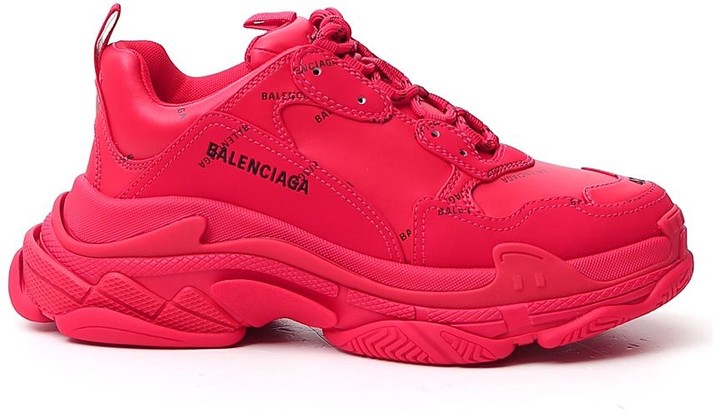 all red balenciaga shoes