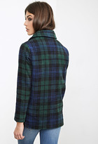 Thumbnail for your product : Forever 21 Plaid Flannel Overcoat