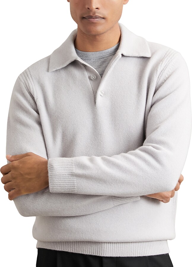 Reiss Deansgate Wool & Cashmere Polo Sweater
