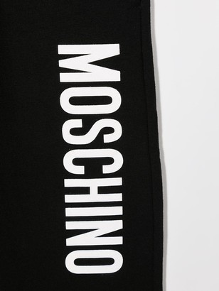 MOSCHINO BAMBINO Logo Print Track Pants
