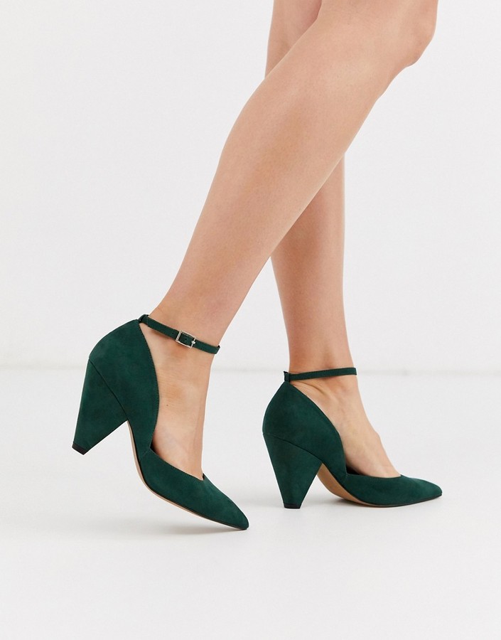 asos design stardust pointed mid heels