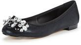 Thumbnail for your product : Shoebox Shoe Box Scarlet Jewel Ballerinas Black
