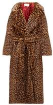 Thumbnail for your product : Sara Battaglia Leopard-print Faux-fur Wrap Coat - Womens - Leopard