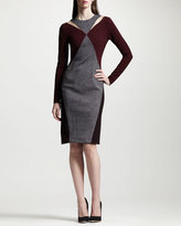 Thumbnail for your product : Stella McCartney Tweed Panel Two-Tone Knit Dress